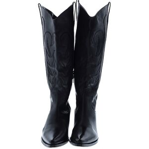 Matisse Coconuts Black Leather Cowboy Festival Western Boots Size 10 US Women